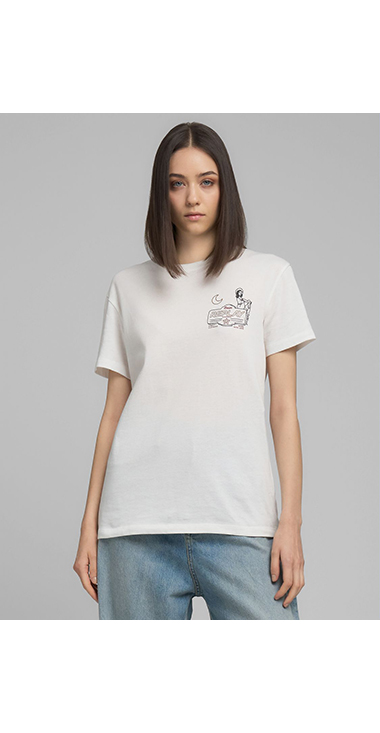 グラフィックプリントクルーネックTシャツ 詳細画像